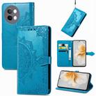 For vivo S18 Pro Mandala Flower Embossed Leather Phone Case(Blue) - 1