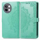 For vivo S18 Pro Mandala Flower Embossed Leather Phone Case(Green) - 2