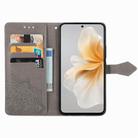 For vivo S18 Pro Mandala Flower Embossed Leather Phone Case(Gray) - 3