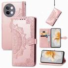 For vivo S18 Mandala Flower Embossed Leather Phone Case(Rose Gold) - 1