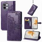 For vivo S18 Mandala Flower Embossed Leather Phone Case(Purple) - 1