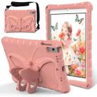 For iPad 10.2 2021 / 2020 / 2019 Butterfly Bracket EVA Shockproof Tablet Case(Pink Orange) - 1