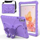 For iPad 10.2 2021 / 2020 / 2019 Butterfly Bracket EVA Shockproof Tablet Case(Light Purple) - 1