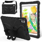 For iPad 10.2 2021 / 2020 / 2019 Butterfly Bracket EVA Shockproof Tablet Case(Black) - 1