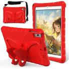 For iPad 10.2 2021 / 2020 / 2019 Butterfly Bracket EVA Shockproof Tablet Case(Red) - 1