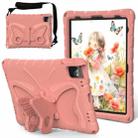 For iPad 10th Gen 10.9 2022 Butterfly Bracket EVA Shockproof Tablet Case(Pink Orange) - 1