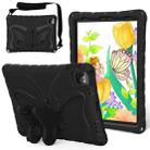 For iPad 10th Gen 10.9 2022 Butterfly Bracket EVA Shockproof Tablet Case(Black) - 1