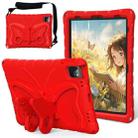 For iPad 10th Gen 10.9 2022 Butterfly Bracket EVA Shockproof Tablet Case(Red) - 1