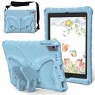 For iPad Air 1/2 / 9.7 2018/2017 Butterfly Bracket EVA Shockproof Tablet Case(Light Blue) - 1