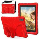 For iPad Air 1/2 / 9.7 2018/2017 Butterfly Bracket EVA Shockproof Tablet Case(Red) - 1