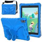 For iPad Air 1/2 / 9.7 2018/2017 Butterfly Bracket EVA Shockproof Tablet Case(Blue) - 1