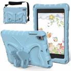 For iPad mini 1/2/3/4/5 Butterfly Bracket EVA Shockproof Tablet Case(Light Blue) - 1