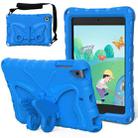 For iPad mini 1/2/3/4/5 Butterfly Bracket EVA Shockproof Tablet Case(Blue) - 1