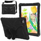 For iPad Air 11 2024 Butterfly Bracket EVA Shockproof Tablet Case(Black) - 1