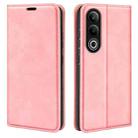 For OnePlus Ace 3V Retro-skin Magnetic Suction Leather Phone Case(Pink) - 1