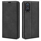 For OnePlus Nord CE4 Lite 5G Retro-skin Magnetic Suction Leather Phone Case(Black) - 1