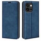 For OnePlus 13T Retro-skin Magnetic Suction Leather Phone Case(Dark Blue) - 1