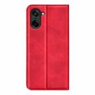 For OnePlus Nord CE5 / Ace 5 Racing Retro-skin Magnetic Suction Leather Phone Case(Red) - 3