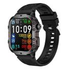 QX11 1.96 inch Color Screen Smart Watch Silicone Strap Support Bluetooth Call(Black) - 1