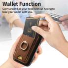 For iPhone 12 Retro Splitable Magnetic Stand Card Bag Leather Phone Case(Brown) - 5