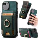 For iPhone 7 Plus / 8 Plus Retro Splitable Magnetic Stand Card Bag Leather Phone Case(Green) - 1