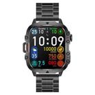 QX11 1.96 inch Color Screen Smart Watch Steel Strap Support Bluetooth Call(Black) - 1