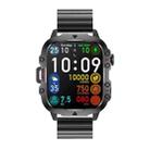 QX11 1.96 inch Color Screen Smart Watch Slub Steel Strap Support Bluetooth Call(Black) - 1
