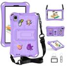 For Samsung Galaxy Tab A9 8.7 2023 X115 Hi Baby EVA Full Body Tablet Case with Strap(Light Purple) - 1