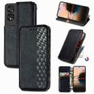 For TCL 40 Nxtpaper 5G Cubic Grid Pressed Magnetic Leather Phone Case(Black) - 1