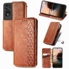 For TCL 40 Nxtpaper 5G Cubic Grid Pressed Magnetic Leather Phone Case(Brown) - 1