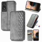 For TCL 40 Nxtpaper 5G Cubic Grid Pressed Magnetic Leather Phone Case(Grey) - 1