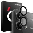 For Xiaomi Redmi Note 13 4G NORTHJO Camera LensCD Vein Metal Ring Tempered Glass Film(Black) - 1