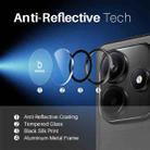 For Xiaomi Redmi Note 14 5G NORTHJO Camera LensCD Vein Metal Ring Tempered Glass Film(Black) - 3