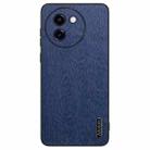 For vivo Y200i Tree Bark Leather Shockproof Phone Case(Blue) - 1
