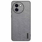 For vivo Y200i Tree Bark Leather Shockproof Phone Case(Grey) - 1