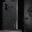 For vivo iQOO Z9 Turbo Tree Bark Leather Shockproof Phone Case(Black) - 2