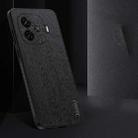 For vivo iQOO Z9 Turbo Tree Bark Leather Shockproof Phone Case(Black) - 3