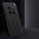 For vivo X100 Ultra Tree Bark Leather Shockproof Phone Case(Black) - 3