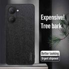 For vivo Y03 4G Tree Bark Leather Shockproof Phone Case(Black) - 2