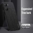 For vivo Y03 4G Tree Bark Leather Shockproof Phone Case(Black) - 3