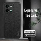 For vivo Y28 4G Tree Bark Leather Shockproof Phone Case(Black) - 2