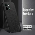 For vivo Y28 4G Tree Bark Leather Shockproof Phone Case(Black) - 3