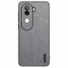 For vivo iQOO Z9s Tree Bark Leather Shockproof Phone Case(Grey) - 1