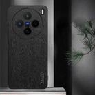 For vivo X200 Tree Bark Leather Shockproof Phone Case(Blue) - 2