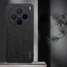 For vivo X200 Tree Bark Leather Shockproof Phone Case(Grey) - 2