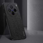 For vivo X200 Tree Bark Leather Shockproof Phone Case(Grey) - 3