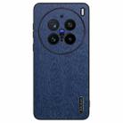 For vivo X200 Pro mini Tree Bark Leather Shockproof Phone Case(Blue) - 1
