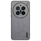 For vivo X200 Pro mini Tree Bark Leather Shockproof Phone Case(Grey) - 1