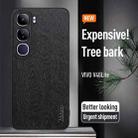 For vivo V40 Lite Tree Bark Leather Shockproof Phone Case(Black) - 2