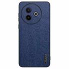 For vivo Y300i Tree Bark Leather Shockproof Phone Case(Blue) - 1